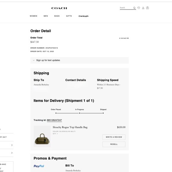 COACH SLOUCHY ROGUE TOP HANDLE BAG OLIVE - VERY RARE - Picture 14 of 16